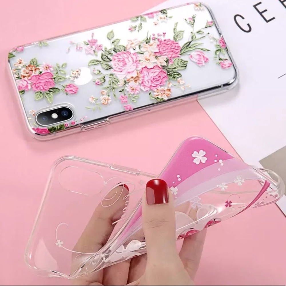NEW iPhone XR/X/XS/7/8 Floral Soft Case - Picture 2 of 2